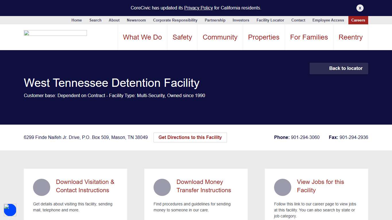 West Tennessee Detention Facility