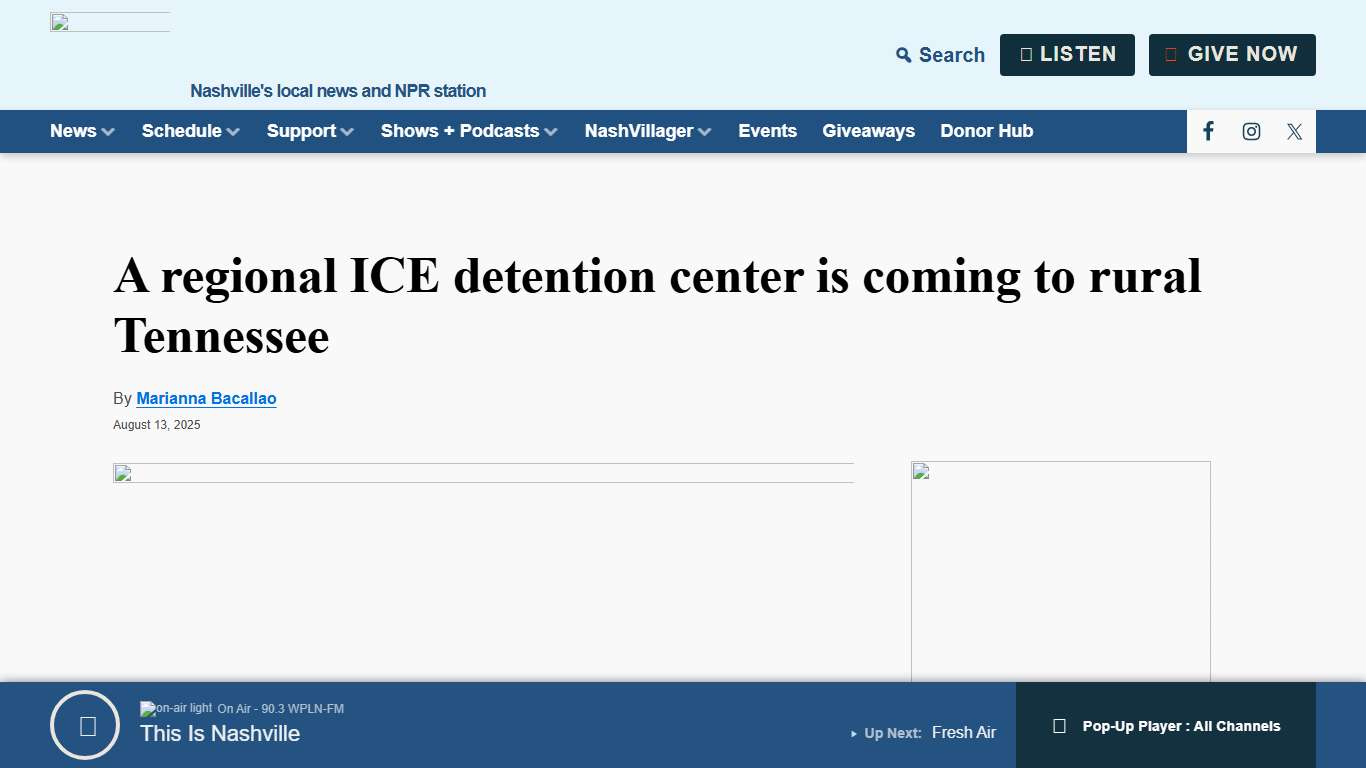 A regional ICE detention center is coming to rural Tennessee WPLN News